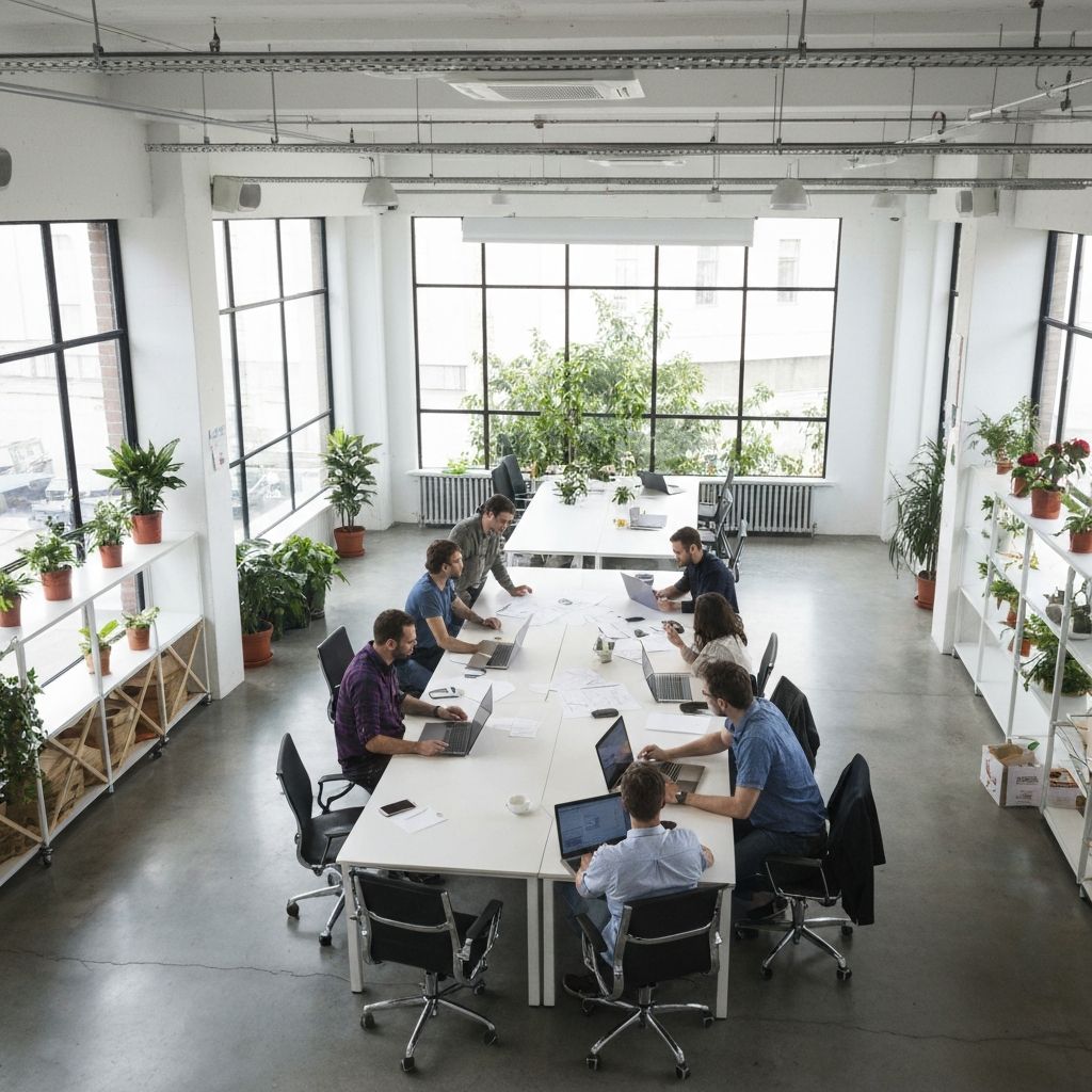 Software development team collaborating on a project